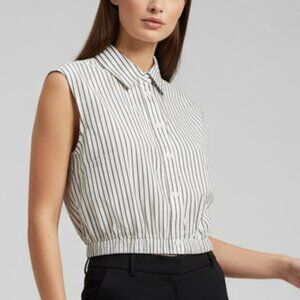 NWT REVOLVE We Wore What sleeveless popover top pinstripe XS